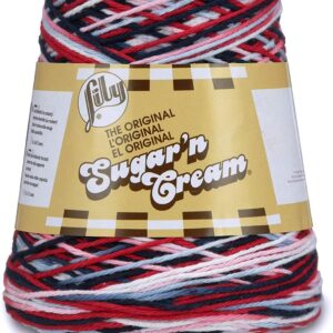 Lily Sugar 'n Cream CONE Aran Knitting Wool Yarn 400g - 2110 Nautical Ombre