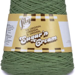 Lily Sugar 'n Cream CONE Aran Knitting Wool Yarn 400g - 2084 Sage