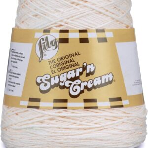 Lily Sugar 'n Cream CONE Aran Knitting Wool Yarn 400g - 2005 Soft Ecru