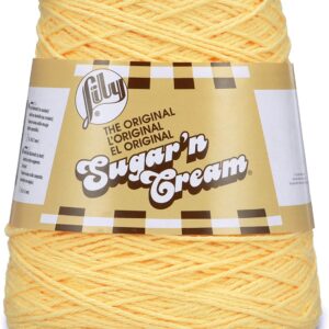 Lily Sugar 'n Cream CONE Aran Knitting Wool Yarn 400g - 2010 Yellow