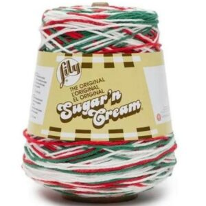 Lily Sugar 'n Cream CONE Aran Knitting Wool Yarn 400g - 2716 Mistletoe
