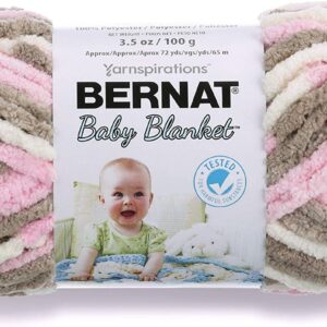 Bernat BABY BLANKET SUPER CHUNKY Polyester Knitting Yarn 100g - 3421 Little Petunias