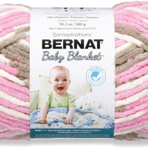 Bernat BABY BLANKET SUPER CHUNKY Knitting Yarn Wool 300g - 04418 Little Roses