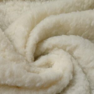 Faux Fur SHERPA FLEECE Sheepskin Fabric Material - CREAM