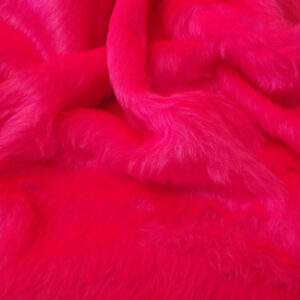 Plain Fun Faux Fur Fabric Material - BRIGHT CERISE PINK