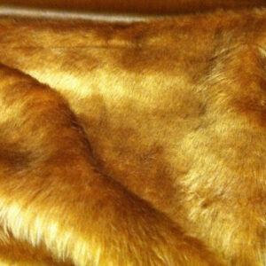Plain Fun Faux Fur Fabric Material - HONEY BROWN