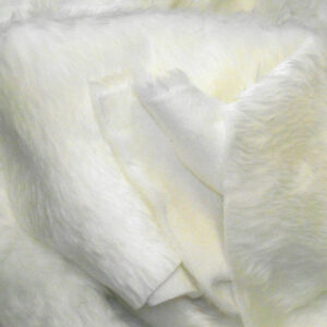 Plain Fun Faux Fur Fabric Material - ECRU (OFF WHITE)