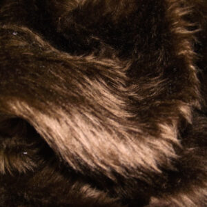 Plain Fun Faux Fur Fabric Material - DK BROWN MALT
