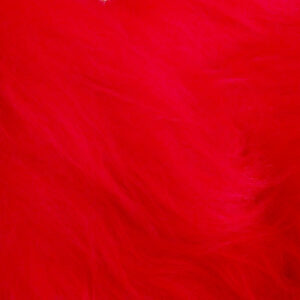 LONG Pile Fun Faux Fur Fabric Material - BRIGHT RED
