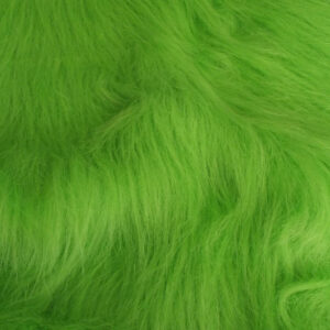 LONG Pile Fun Faux Fur Fabric Material - LIME GREEN