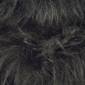 LONG Pile Fun Faux Fur Fabric Material - BLACK