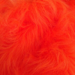 LONG Pile Fun Faux Fur Fabric Material - BRIGHT ORANGE