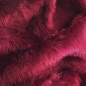 Plain Fun Faux Fur Fabric Material CLARET BURGUNDY