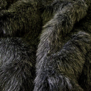 LUXURY Faux Fur Fabric Material - BADGER GREY