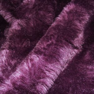 LUXURY Faux Fur Fabric Material - PLUM - Image 1