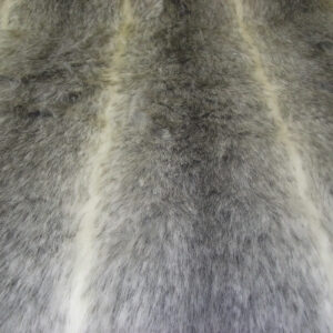 LUXURY Animal Faux Fur Fabric Material - GREY OMBRE