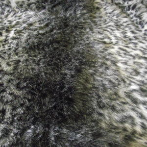 LUXURY Animal Faux Fur Fabric Material - GREY OCELOT