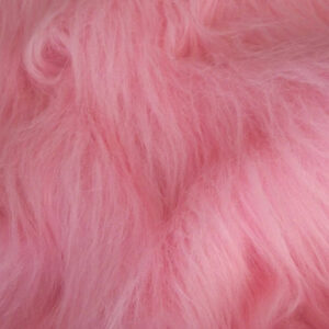 LONG Pile Fun Faux Fur Fabric Material - BLOSSOM PINK