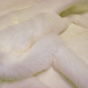 LUXURY Faux Fur Fabric Material - SNOW WHITE