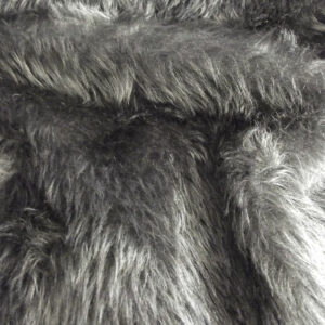 Plain Fun Faux Fur Fabric Material - DARK GREY