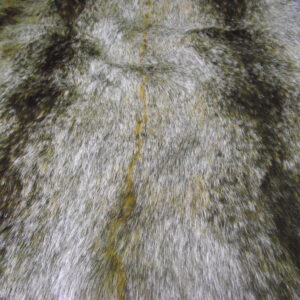 LUXURY Animal Faux Fur Fabric Material - BROWN WOLF