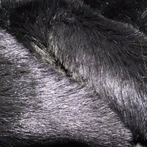 LUXURY Faux Fur Fabric Material - BLACK