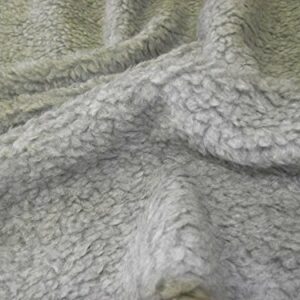 Faux Fur SHERPA FLEECE Sheepskin Fabric Material - GREY