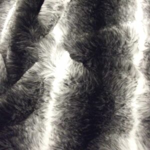 LUXURY Faux Fur Fabric Material - BLACK OMBRE