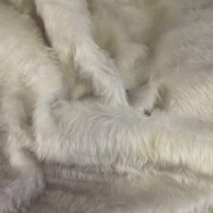 Plain Fun Faux Fur Fabric Material - NEW SILVER