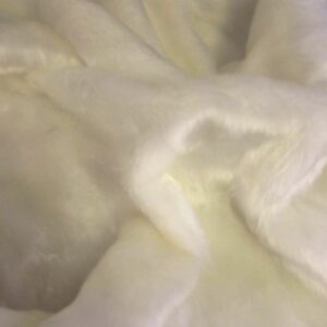 SHORT PLUSH Care Bear Faux Fur Fabric Material - ECRU