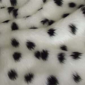 Animal Fun Faux Fur Fabric Material - DALMATIAN