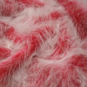LONG Pile Fun Faux Fur Fabric Material - CERISE PINK FROST