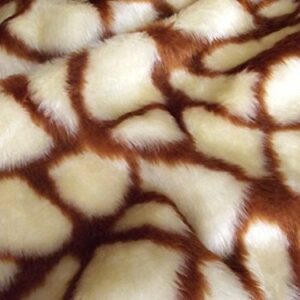 Animal Fun Faux Fur Fabric Material - GIRAFFE - Image 1
