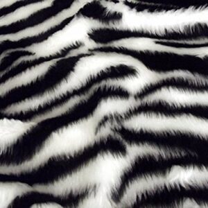 Animal Fun Faux Fur Fabric Material - ZEBRA