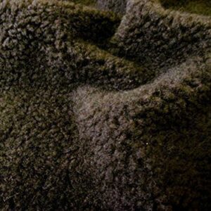 Faux Fur SHERPA FLEECE Sheepskin Fabric Material - CHOCOLATE