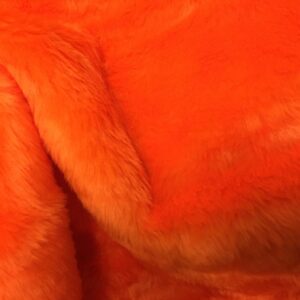 SHORT PLUSH Care Bear Faux Fur Fabric Material - BRIGHT ORANGE