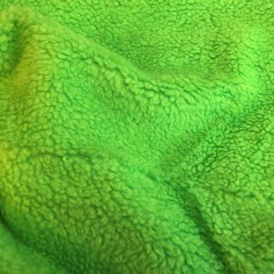 Faux Lambs Wool SHERPA FLEECE Sheepskin Fabric Material - LIME GREEN