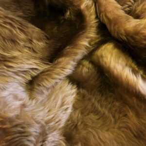 Plain Fun Faux Fur Fabric Material - NUTMEG BROWN