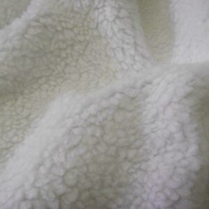 Faux Fur SHERPA FLEECE Sheepskin Fabric Material - WHITE
