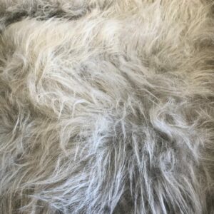 LONG Pile Fun Faux Fur Fabric Material - SILVER GREY