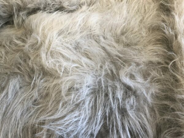 LONG Pile Fun Faux Fur Fabric Material SILVER GREY