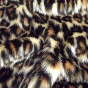 Animal Fun Faux Fur Fabric Material - LEOPARD