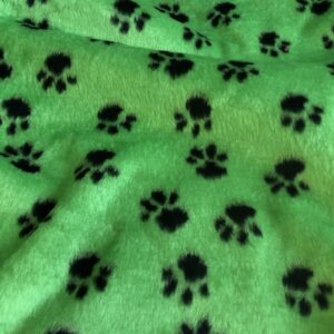 DESIGN Fun Faux Fur Fabric Material - GREEN PAWS