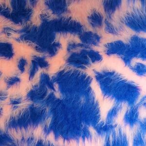 LONG Pile Fun Faux Fur Fabric Material - ROYAL BLOSSOM MIX