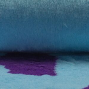 DESIGN Fun Faux Fur Fabric Material - PURPLE BLUE COW