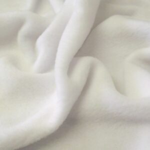 QUALITY Anti Pil Polar Fleece Fabric Material - WHITE