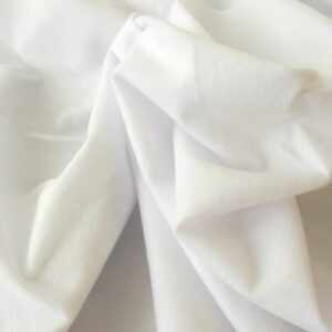 Faux Suede Suedette Fabric Material 170g - WHITE