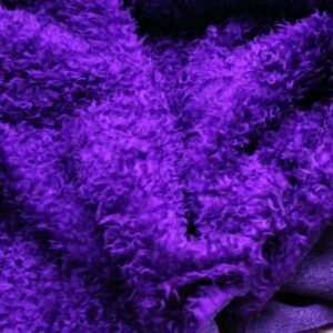 CURLY Teddy Faux Fur Fabric Material - PURPLE