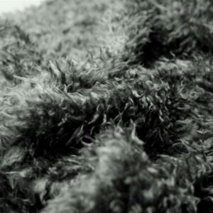 CURLY Teddy Faux Fur Fabric Material - DARK GREY