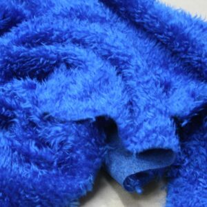 CURLY Teddy Faux Fur Fabric Material - ROYAL BLUE